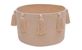 Cesta Tassels Rose Ø40 x 25 cm
