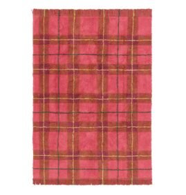 Tapete lavável Tartan Vintage Red M 140 x 190 cm