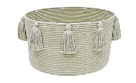 Cesta Tassels Olive Ø40 x 25 cm