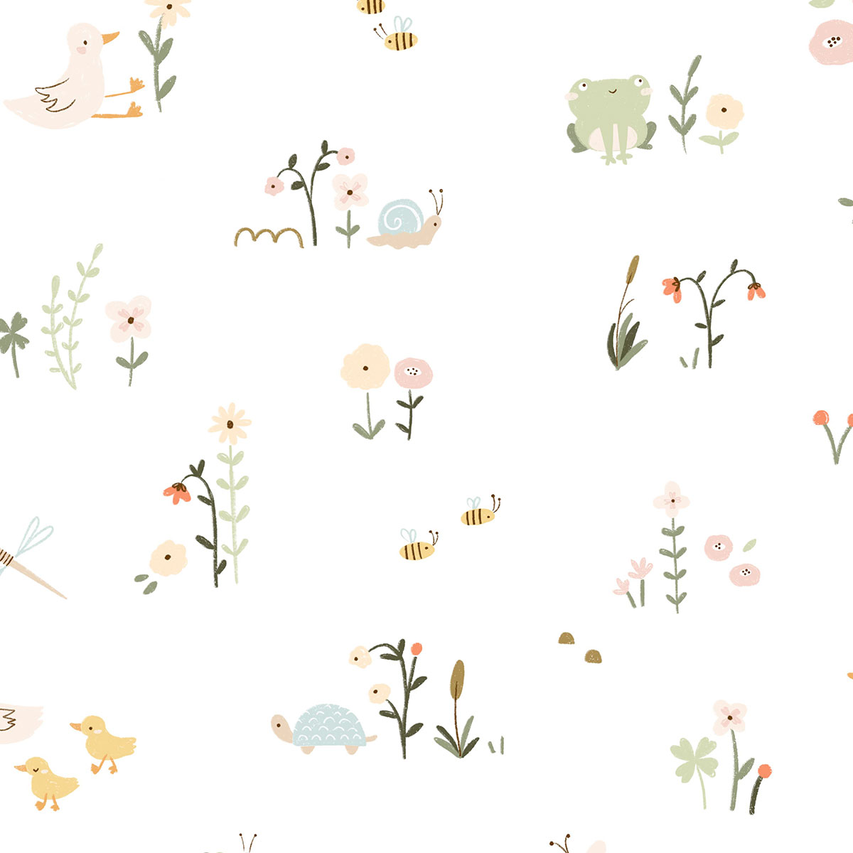 Papel de parede De boa na lagoa - Maracujá – Rolo 2,80 x 0,45 m