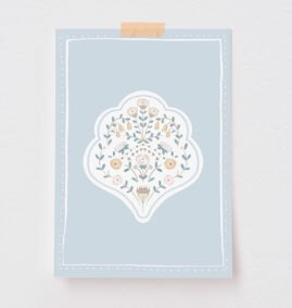 Pôster Arabesco Azul (disponível em 5 medidas) – Maracujá