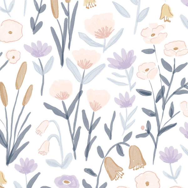 Papel de parede Água de flores lilás - Maracujá – Rolo 2,80 x 0,45 m