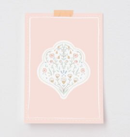 Pôster Arabesco Rosa (disponível em 5 medidas) – Maracujá