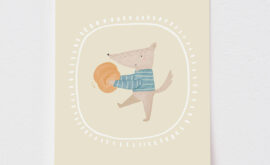 Pôster Lobo Musical (disponível em 5 medidas) – Maracujá