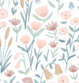 Papel de parede Água de flores Rose – Maracujá – Rolo 2,80 x 0,45 m