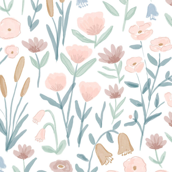Papel de parede Água de flores Rose - Maracujá – Rolo 2,80 x 0,45 m