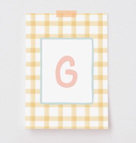 Pôster Inicial Vichy (disponível em 5 medidas) – Maracujá