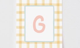 Pôster Inicial Vichy (disponível em 5 medidas) – Maracujá