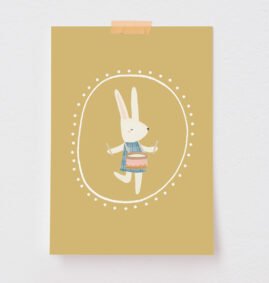 Pôster Coelho Musical (disponível em 5 medidas) – Maracujá