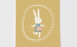 Pôster Coelho Musical (disponível em 5 medidas) – Maracujá