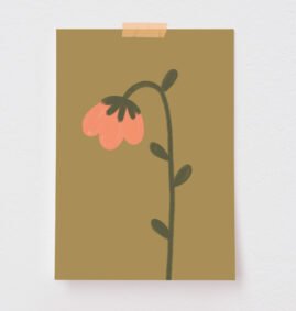 Pôster Flor Pendente (disponível em 5 medidas) – Maracujá