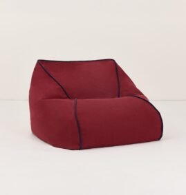 Puff MARLOW  Burnt red 65 x 65 x 42 cm