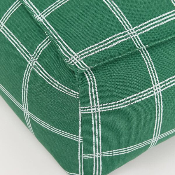 Puff VIBES long  verde e branco 70 x 105 x 57 cm