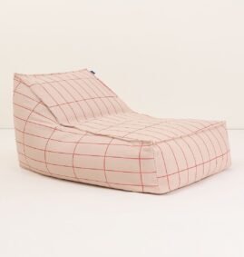 Puff VIBES long vermelho e rosa 70 x 105 x 57 cm