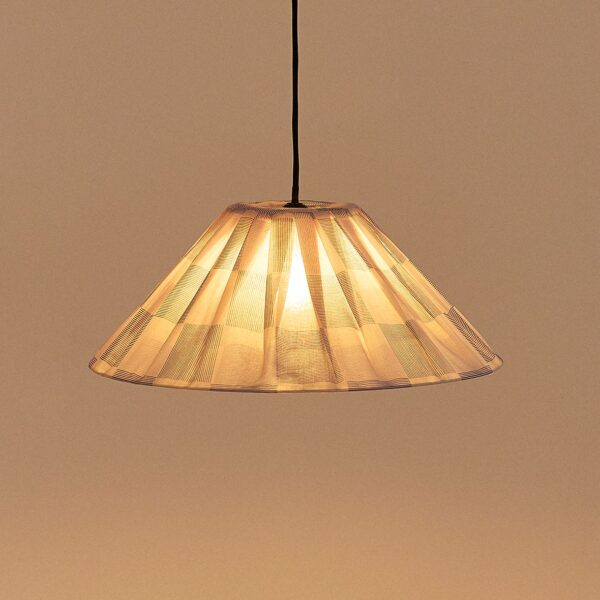 Lustre AVA peonias checks azul 50 × 21 cm