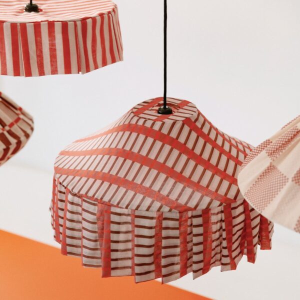 Lustre NICOLE mosaico vermelho e marrom 50 × 28 cm