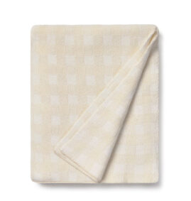 Manta Vichy Ivory 80 x 100 cm