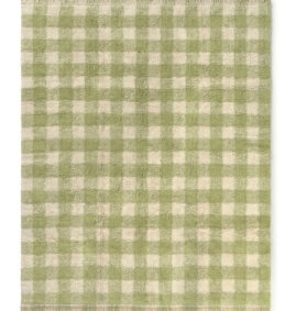 Tapete lavável Vichy Matcha 90 x 120 cm