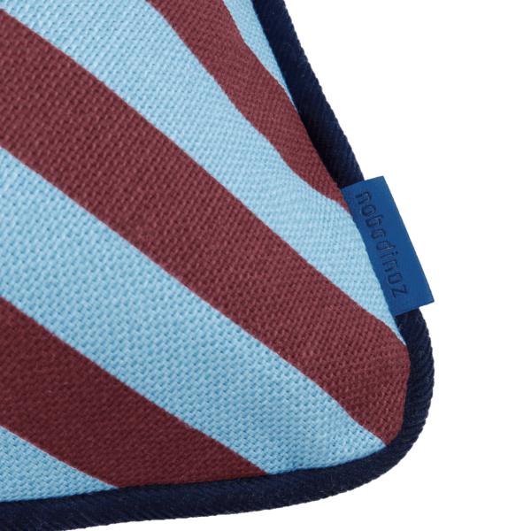 Almofada RAY listras marsala e azul 70 x 25 cm