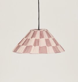 Lustre AVA peonias checks vermelho 50 × 21 cm