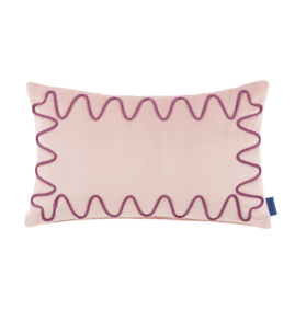 Almofada ECO-VELVET Rita Rosa 48 x 30 cm