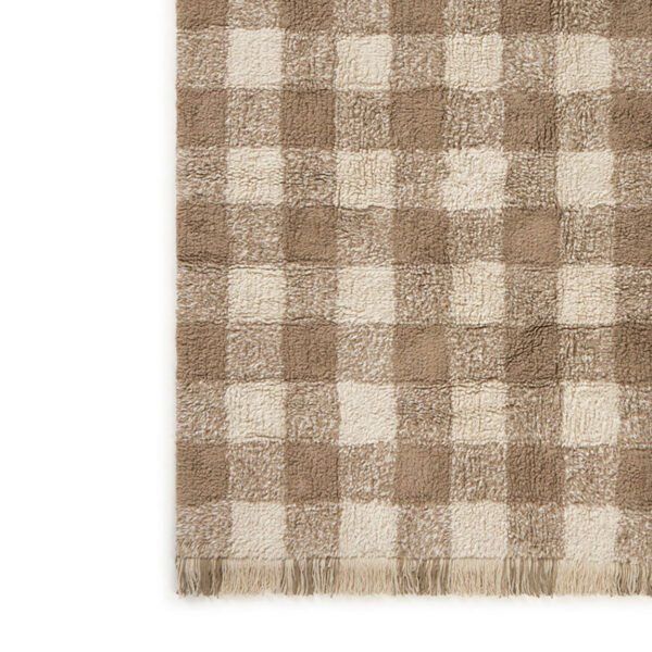 Tapete lavável Vichy Marron 90 x 120 cm