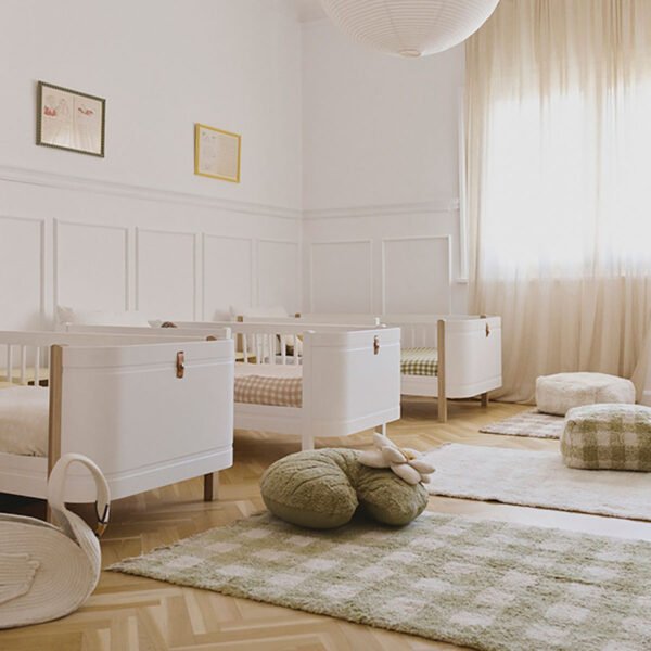 Tapete lavável Vichy Matcha 90 x 120 cm