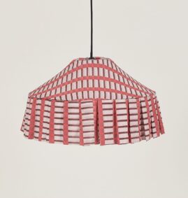 Lustre NICOLE mosaico vermelho e marrom 50 × 28 cm