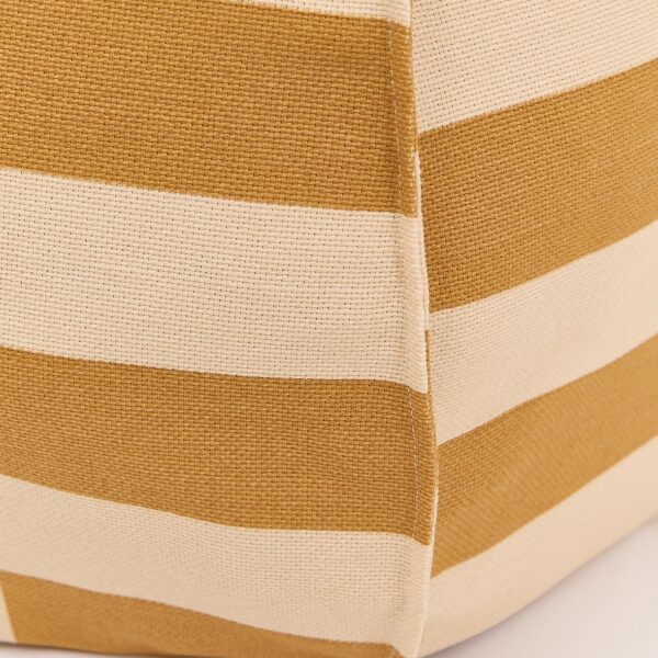 Puff VIBES round areia e mostarda 70 x 30 cm