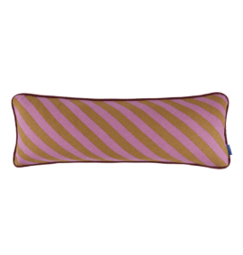 Almofada RAY listras pink e curry 70 x 25 cm