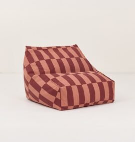 Puff VIBES beanbag maroon tiles 74 x 40 x 60 cm