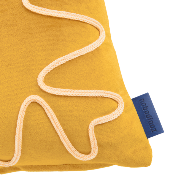 Almofada ECO-VELVET Rita mostarda 48 x 30 cm