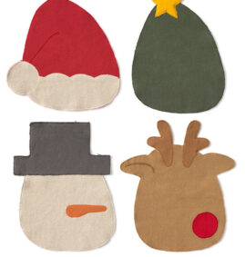 Kit com 4 Jogos Americanos de Natal