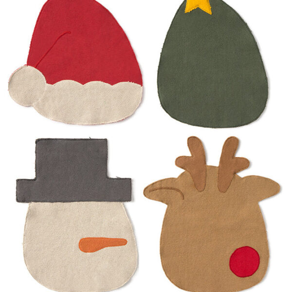 Kit com 4 Jogos Americanos de Natal