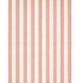 Tapete Listrado de Algodão Natural e Vintage Nude 60 x 90 cm