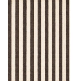 Tapete Listrado de Algodão Natural e cinza escuro 60 x 90 cm