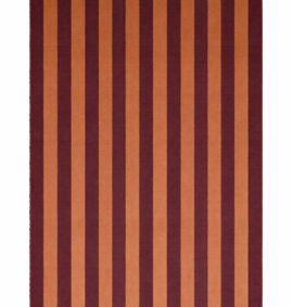 Tapete Listrado de Algodão Terracota e Marsala 60 x 90 cm