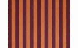 Tapete Listrado de Algodão Terracota e Marsala 60 x 90 cm
