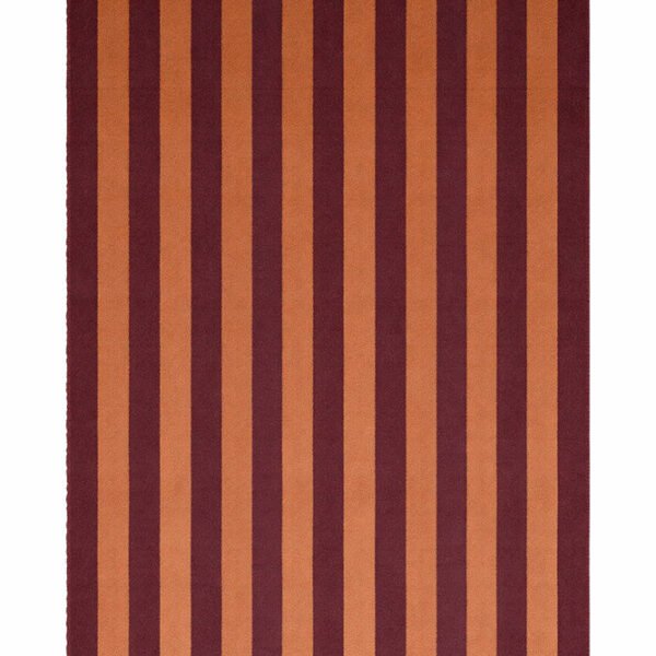 Tapete Listrado de Algodão Terracota e Marsala 60 x 90 cm