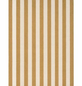 Tapete Listrado de Algodão Natural e  Mel Escuro  60 x 90 cm