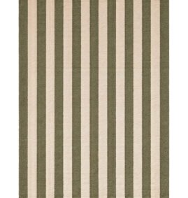 Tapete Listrado de Algodão Natural e kaki  120 x 160 cm