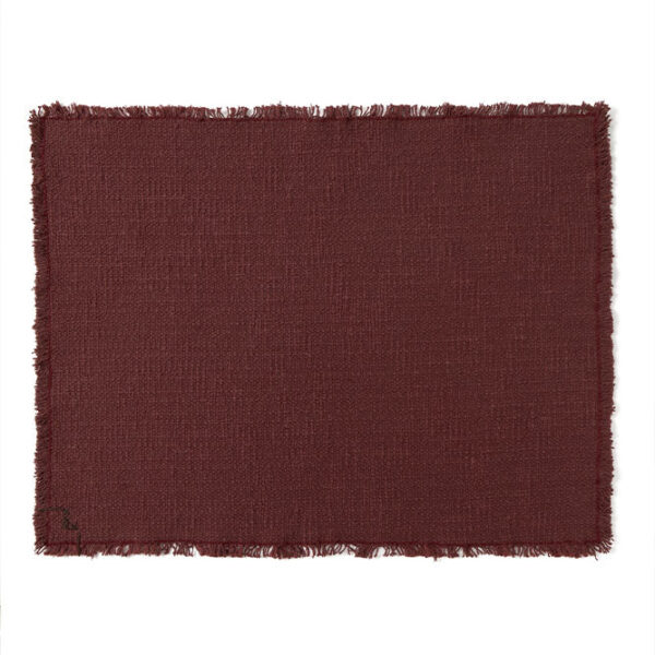 Jogo Americano Lorena Canals Handloom - Kit 2 unidades – Marsala 38 x 50 cm