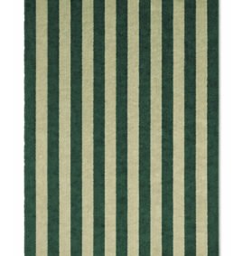 Tapete Listrado de Algodão Verde pato e cru 60 x 90 cm