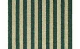 Tapete Listrado de Algodão Verde pato e cru 60 x 90 cm