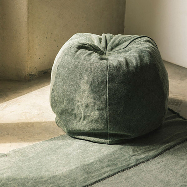 Puff Lorena Canals Stonewashed Duck Green – Verde pato 50 x 60 cm