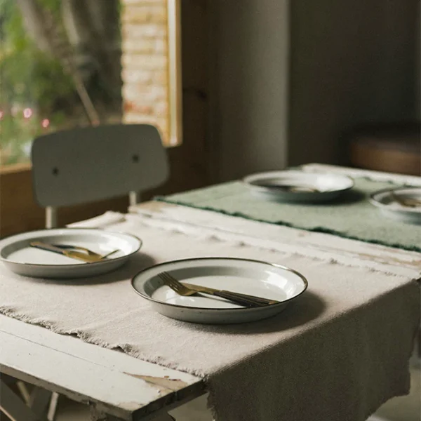 Caminho de mesa Lorena Canals Stonewashed – New grey – Novo cinza 50 x 160 cm