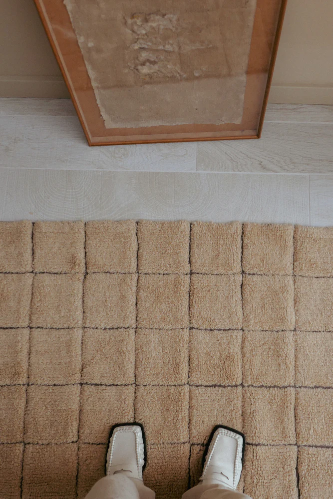 Passadeira de Lã Lavável Lorena Canals Woolable® Mosaic Âmbar 80 x 230 cm