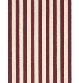 Tapete Listrado de Algodão Natural e marsala 60 x 90 cm