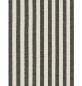 Tapete Listrado de Algodão Natural e terrazzo verde  60 x 90 cm
