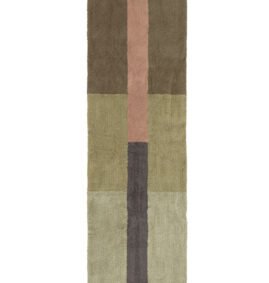 Tapete de Lã Lavável Lorena Canals Woolable® Lines verde Musgo 80 x 230 cm
